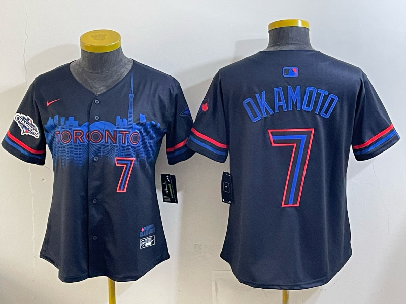 youth 2026 Toronto Blue Jays #7 Okamoto Blue Game Nike MLB Jersey 0591204->youth mlb jersey->Youth Jersey